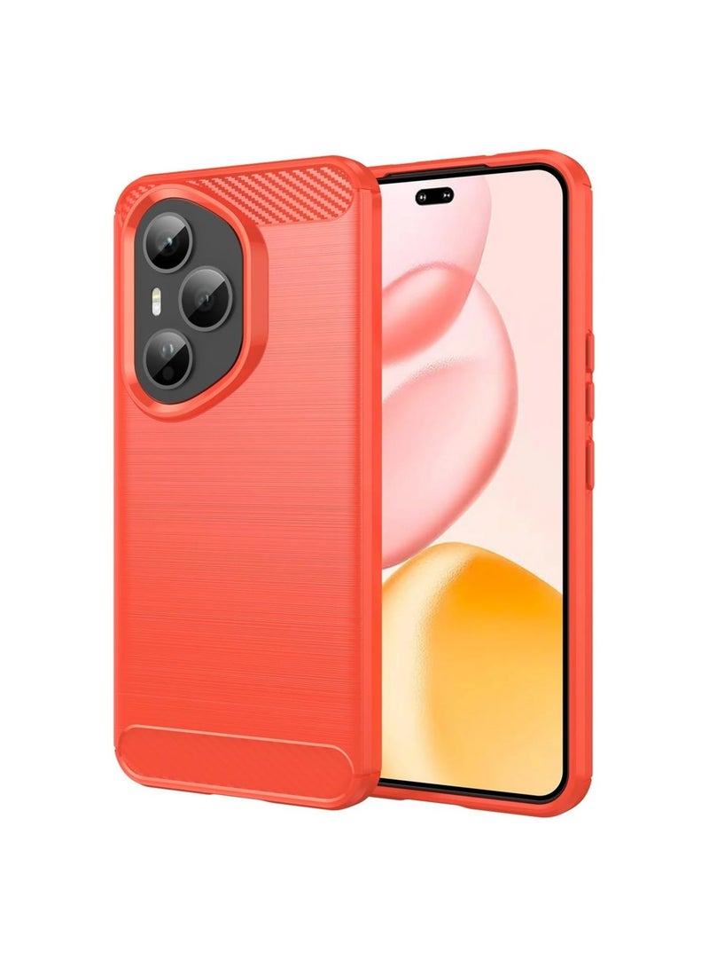 general Case Compatible with Honor 400 Pro 5G, Brushed Carbon Fibre Texture Soft TPU Silicone Bumper Honor 400 Pro Scratch and Shock Protective Back Case