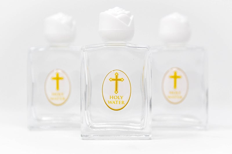 3 Holy Water Bottles Filled with BLESSED Lourdes Holy Water  Lourdes Prayer Card