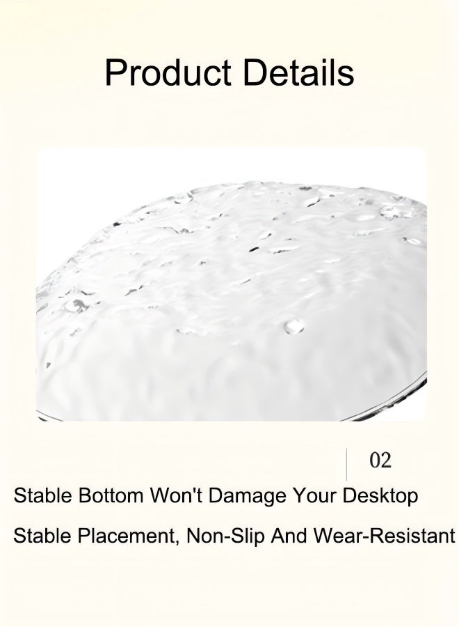 صحاني تقديم مجموعة أطباق العشاء مع رف تصريف 8 قطع من أطباق العشاء الشفافة طبق سلطة مموج الماء، أطباق غداء قابلة لإعادة الاستخدام لأطباق الكعك والمعكرونة وشرائح اللحم والفاكهة لحفلات المطبخ في المطاعم، شفافة - Image 4