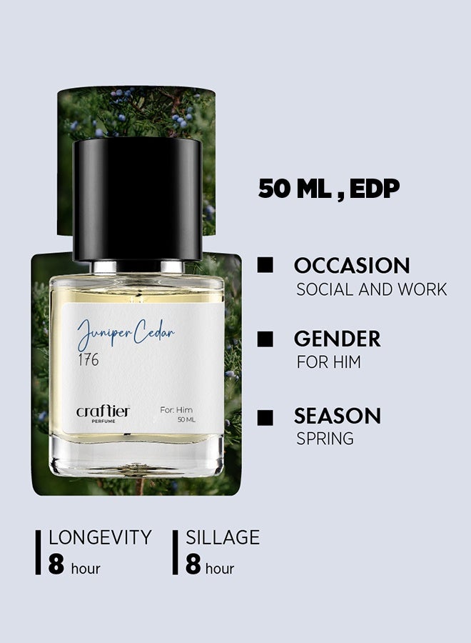 Craftier Perfume JUNIPER CEDAR - Inspired of-Y EDP INTENSE, Eau De Parfum for Men - 50ml, Long Lasting Aromatic Fragrance Upto 8-12 Hrs, Travel Size Men's Perfume - Image 2