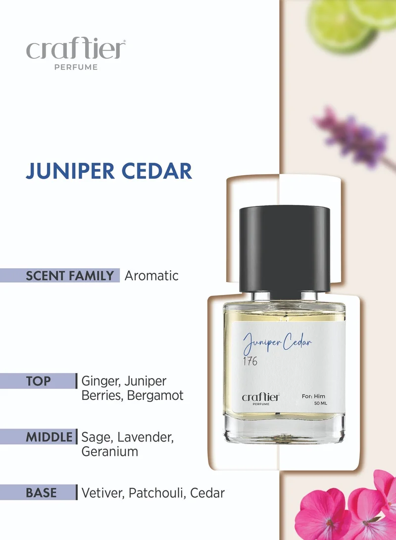 Craftier Perfume 50 JUNIPER CEDAR - Inspired of-Y EDP INTENSE, Eau De Parfum for Men - 50ml, Long Lasting Aromatic Fragrance Upto 8-12 Hrs, Travel Size Men's Perfume for Men | Best Price UAE