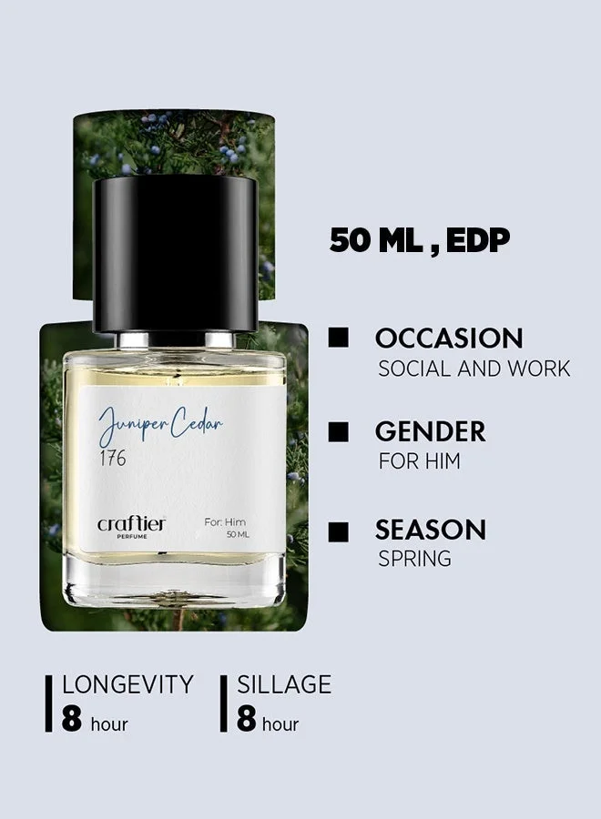 Craftier Perfume 50 JUNIPER CEDAR - Inspired of-Y EDP INTENSE, Eau De Parfum for Men - 50ml, Long Lasting Aromatic Fragrance Upto 8-12 Hrs, Travel Size Men's Perfume for Men | Best Price UAE