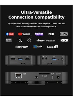 OBSBOT OBSBOT Talent Video Switcher Monitor Encorder Recorder All in One Video Mixer with 7 Video Inputs, Live Streaming to NDI/RTMP/SRT/YouTube and Other Platforms via Wi-Fi, 4G LTE, Ethernet, USB Port.  - Image 2