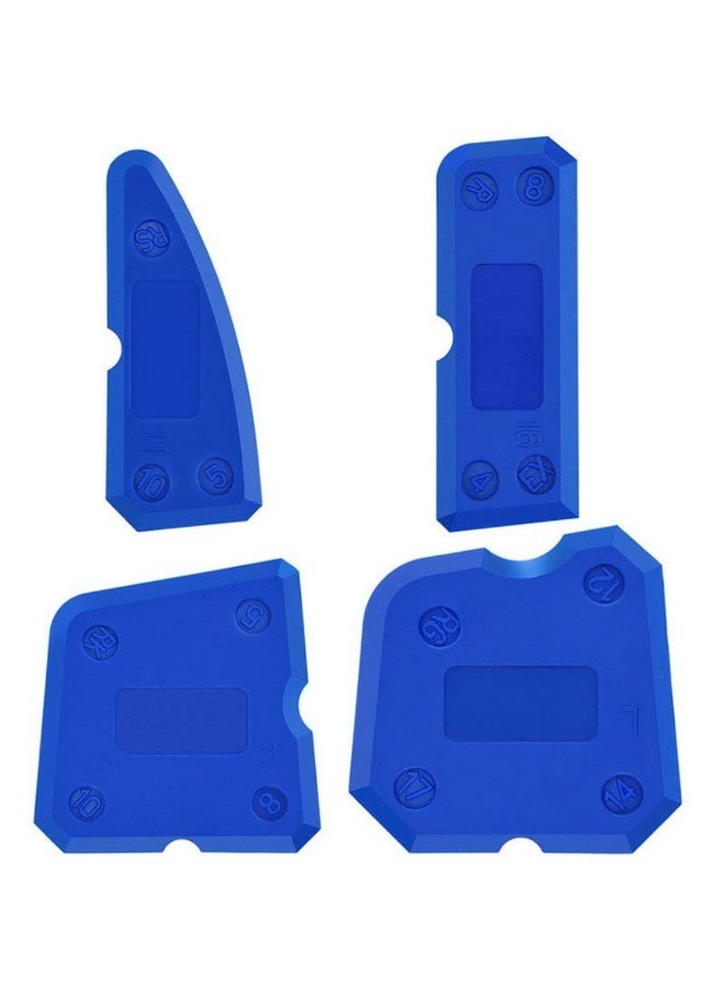 Multifunctional Silicone Scraper Four-Piece Caulking Set - Blue - Image 1