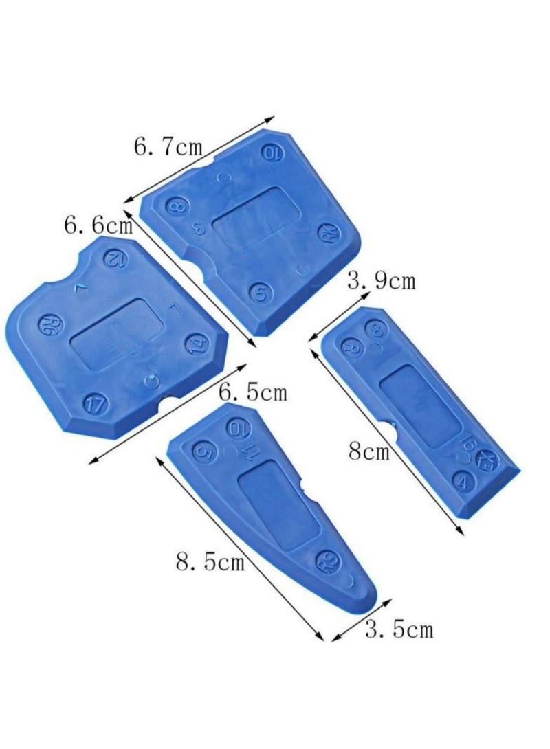 Multifunctional Silicone Scraper Four-Piece Caulking Set - Blue - Image 2