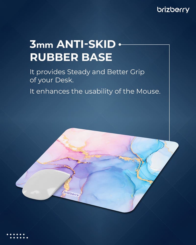 ARTBRIZ® Brizberry Mouse Pad, Optimised for Speed and Precision, Premium Anti Skid Rubber Base, for Office Desktop Laptop PC Mac, 240 x 210 x 3 mm (101S - Pack of 2) - Image 3