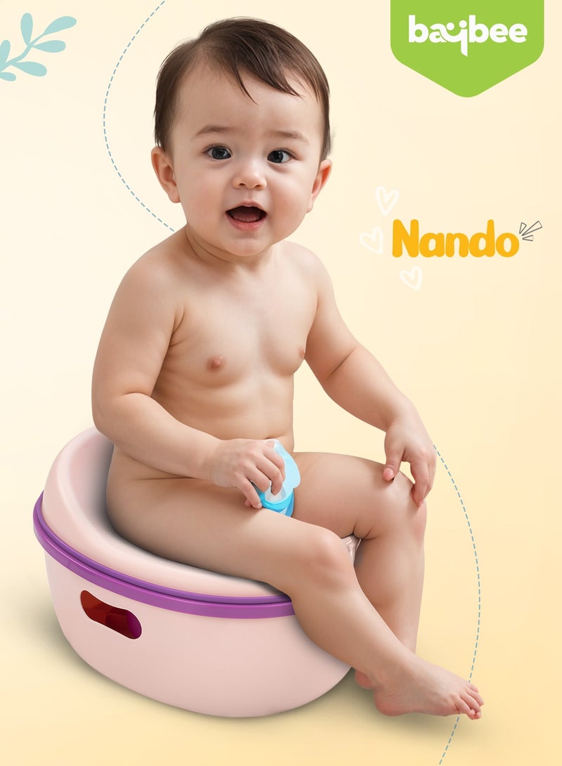 Baybee 3 in 1 Nando Baby Potty Seat For Kids, Baby Potty Training Seat Chair With Splash Guard & Potty Step Stool for Toddlers Kids Western Toilet Seat Potty Seat For 0 to 5 Years Boy Girl Pink - Image 5
