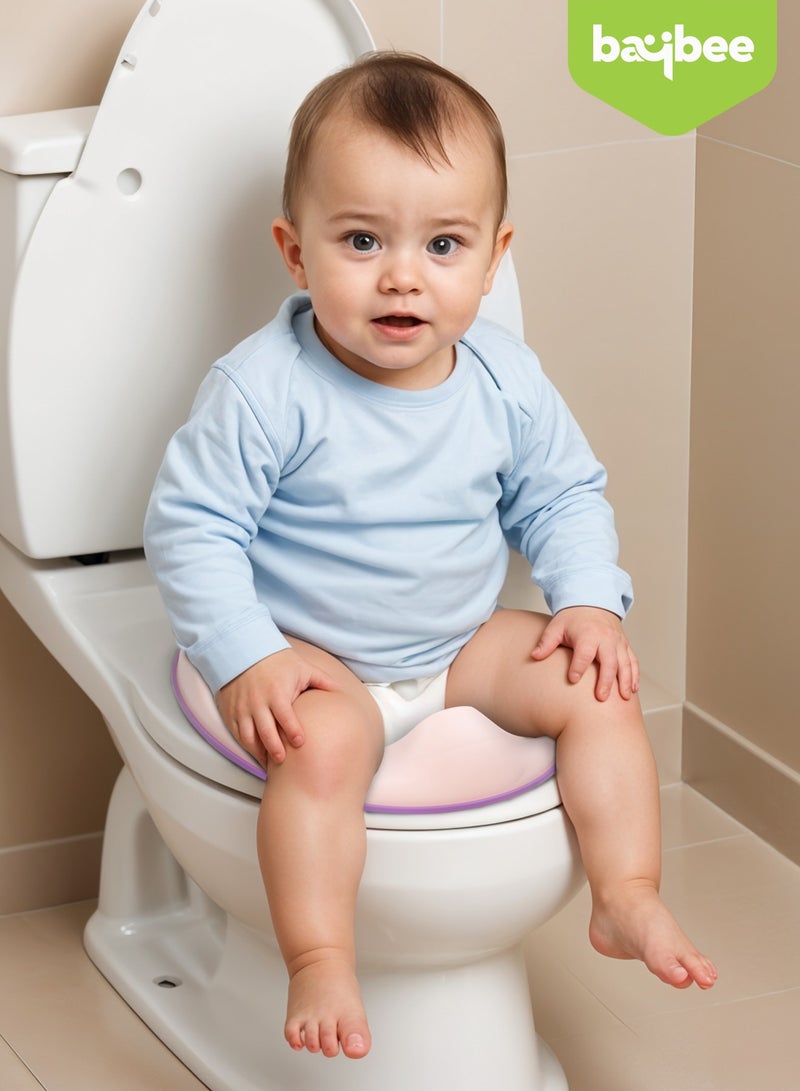 Baybee 3 in 1 Nando Baby Potty Seat For Kids, Baby Potty Training Seat Chair With Splash Guard & Potty Step Stool for Toddlers Kids Western Toilet Seat Potty Seat For 0 to 5 Years Boy Girl Pink - Image 3