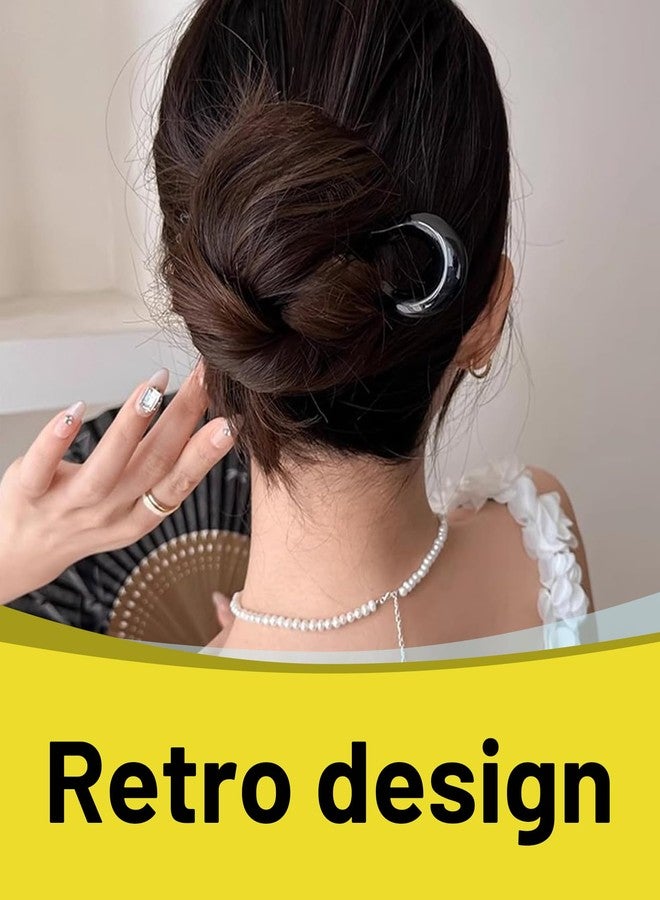 Aeenioy 4 French Pins for Hair, U Pins for Hair Styling, Hair Stick for Buns, Hair Accessories for Women, Stylish Hair Pins for Hair Styling, Chinese Hairs Pin, Hair Pin for Woman Bun Stick, Hairs Buns Clip, Hair Bun Accessories, Banana Clips for Hairs, Wedding, Party, Work, Sports - Image 4
