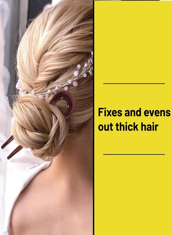 Aeenioy 4 French Pins for Hair, U Pins for Hair Styling, Hair Stick for Buns, Hair Accessories for Women, Stylish Hair Pins for Hair Styling, Chinese Hairs Pin, Hair Pin for Woman Bun Stick, Hairs Buns Clip, Hair Bun Accessories, Banana Clips for Hairs, Wedding, Party, Work, Sports - Image 5