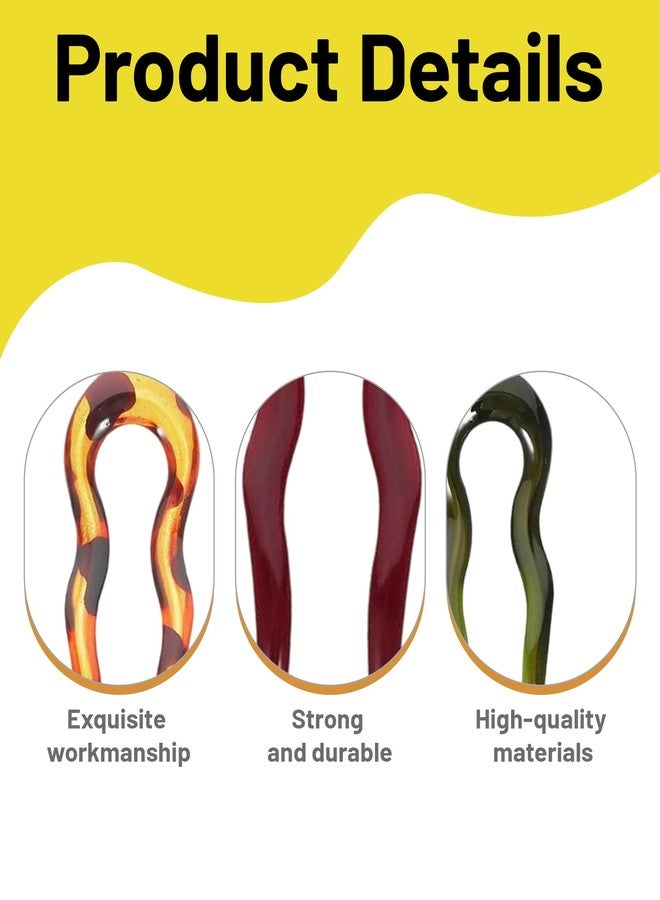 Aeenioy 4 French Pins for Hair, U Pins for Hair Styling, Hair Stick for Buns, Hair Accessories for Women, Stylish Hair Pins for Hair Styling, Chinese Hairs Pin, Hair Pin for Woman Bun Stick, Hairs Buns Clip, Hair Bun Accessories, Banana Clips for Hairs, Wedding, Party, Work, Sports - Image 3