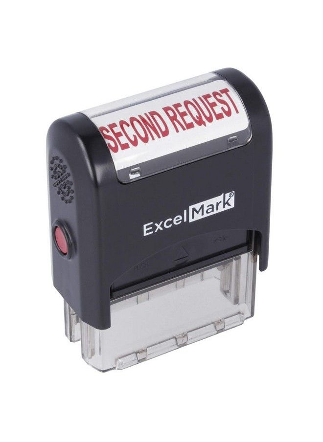 ExcelMark Second Request Self Inking Rubber Stamp Red Ink  - Image 2