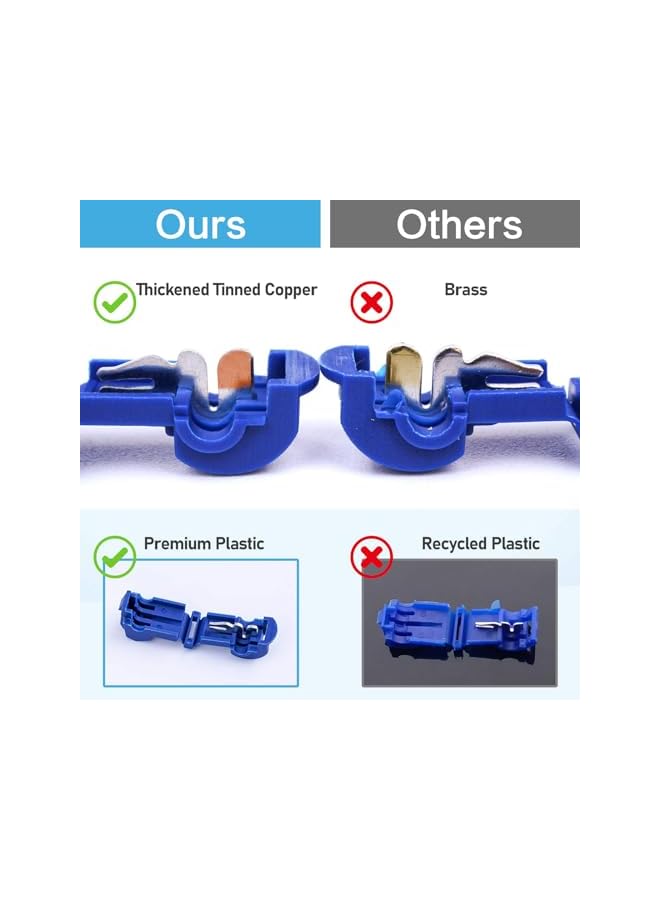 The Bros 240Pcs T Tap Wire Connectors, T Wire Quick Splice Connector, T Connectors for Wiring with Storage Case (120 Pairs) - Image 5