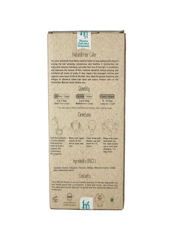 HERBAL ME HM Herbal Me Natural Hair Color | CERTIFIED 100% Natural by Ecocert Greenlife (France) I Chemical Free I No Preservatives I Men & Women (Indigo) - Image 2