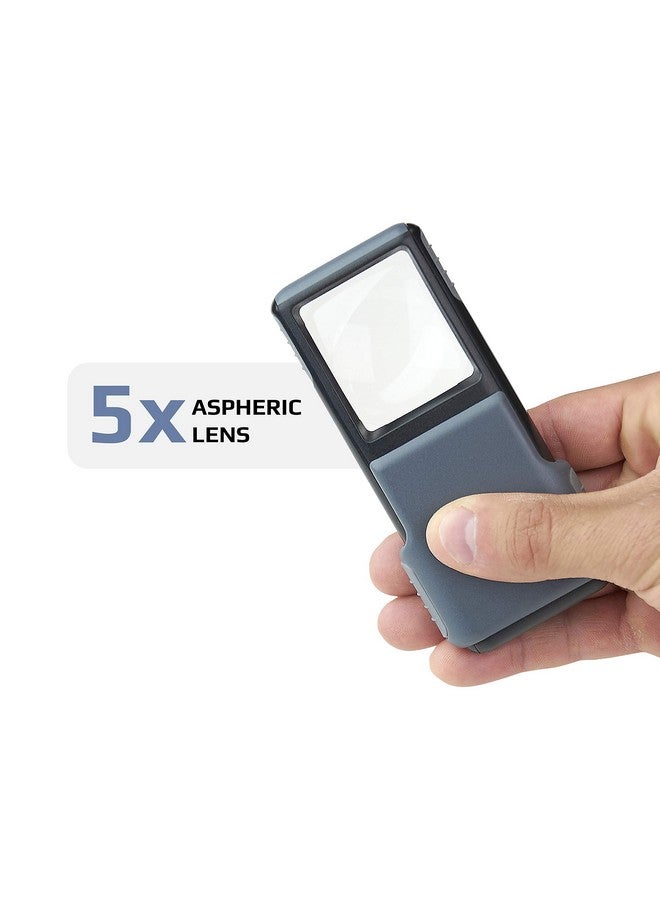 Carson® 5x MiniBrite LED Lighted Slide-Out Aspheric Magnifier with Protective Sleeve (PO-55) - Image 2