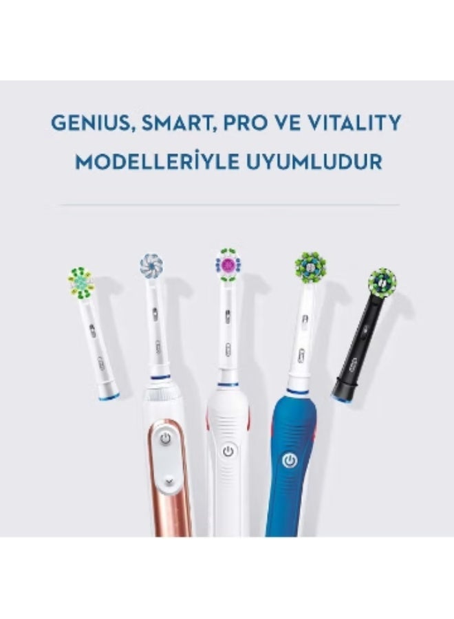 أورال بي رأس فرشاة أسنان كهربائية Oral-B Pro Sensitive Clean، على شكل حرف X وشعيرات فائقة النعومة لتنظيف لطيف وإزالة البلاك، عبوة من 4 رؤوس فرشاة أسنان، أبيض (قد تختلف العبوة) - Image 5