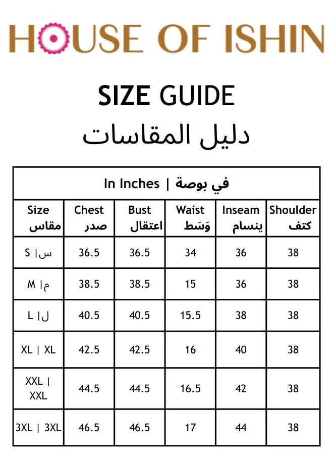 آي شين طقم كورتا نسائي قطن أخضر مطبوع A-Line