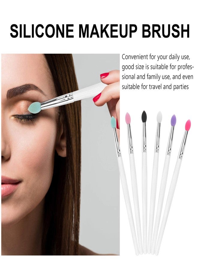 فرشاة ظلال العيون الاحترافية من السيليكون من فيكاسكي، فرشاة مكياج كبيرة مزينة بالترتر للمبتدئين، صغيرة الحجم وسهلة الحمل - Image 3