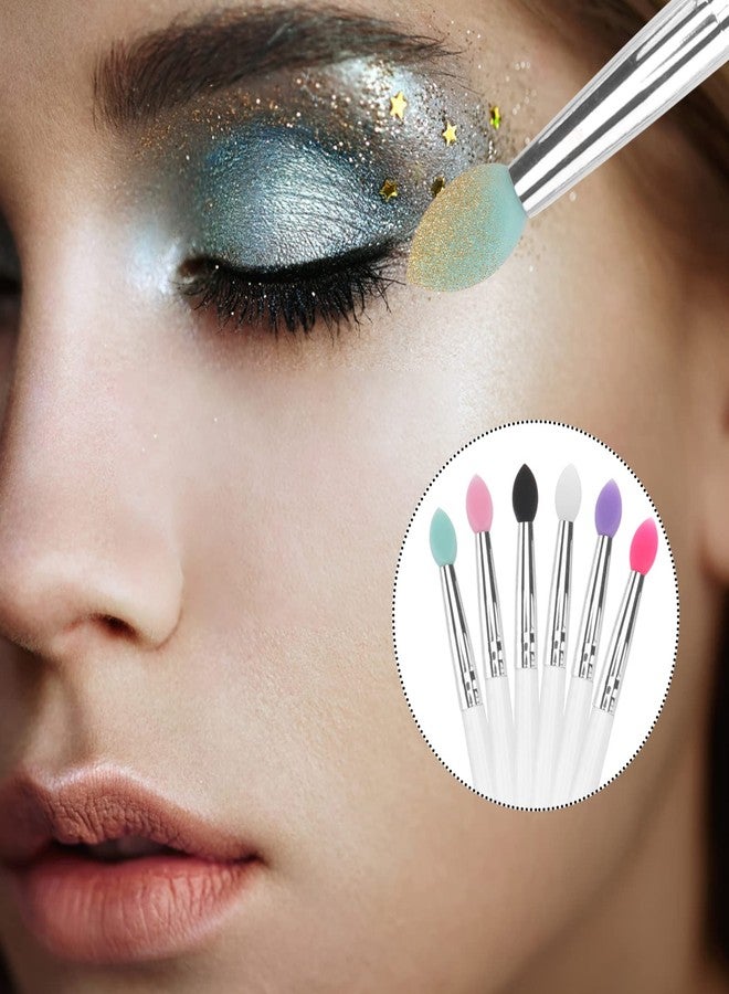فرشاة ظلال العيون الاحترافية من السيليكون من فيكاسكي، فرشاة مكياج كبيرة مزينة بالترتر للمبتدئين، صغيرة الحجم وسهلة الحمل - Image 4