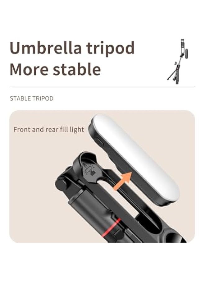 Removable fill light stable selfie stick tripod (1110mm)