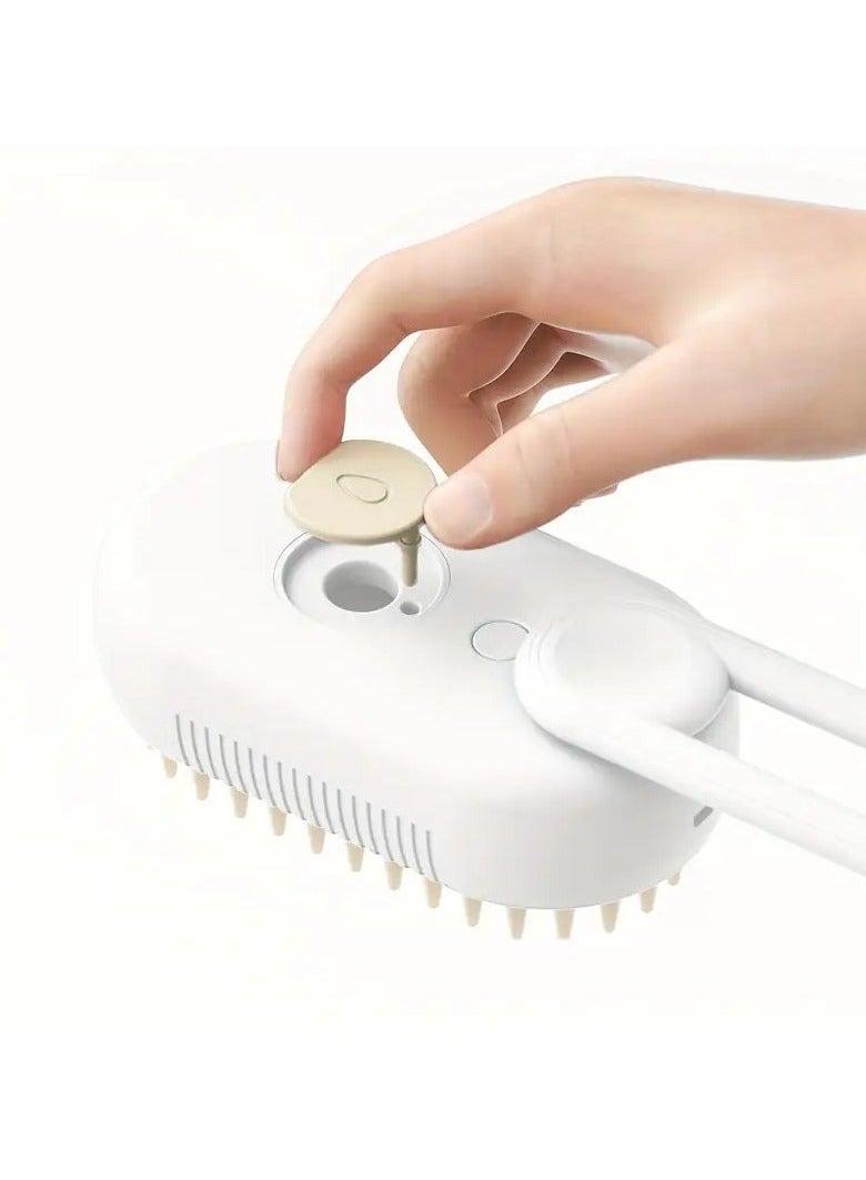 فرشاة القطط البخارية، 3 في 1 فرشاة بخارية للقطط، فرشاة قطط للتدليك، فرشاة تصفيف الشعر للحيوانات الأليفة بتقنية USB، مزيل الشعر ومستلزمات الحيوانات الأليفة - Image 3