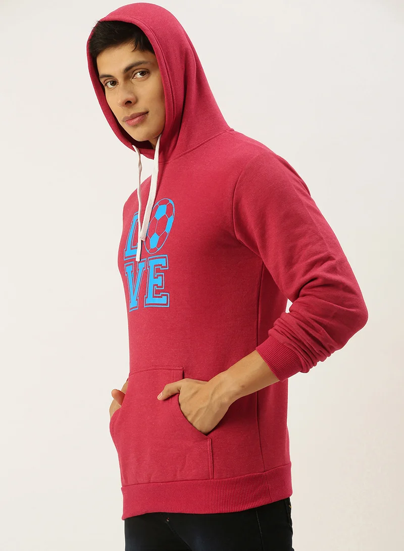 كامبوس سوترا هودي رجالي بطبعة كرة الحب باللون الأحمر الوردي