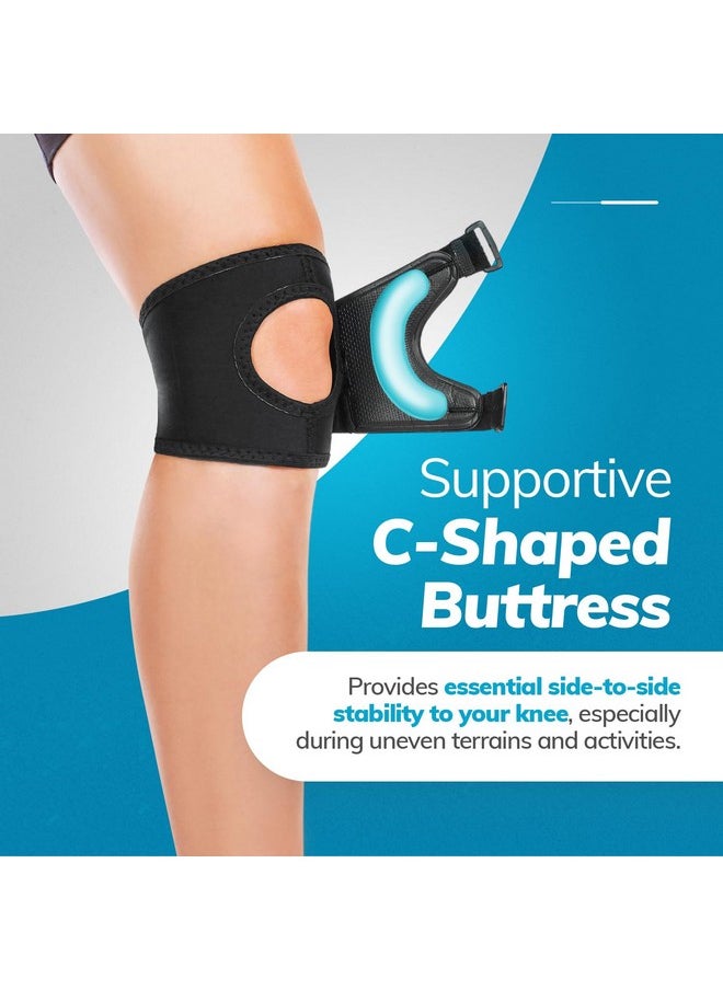BraceAbility BraceAbility Patellar Tracking Knee Brace - Running, Exercise, Basketball Support Sleeve Stabilizer for Post Kneecap Dislocation, Tendonitis, Ligament, Patellofemoral and Meniscus Injuries (Medium)  - Image 2