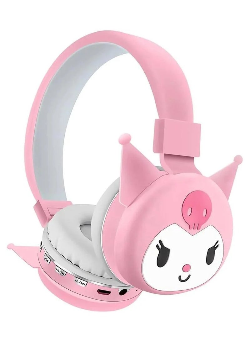 kuromi Wireless Bluetooth Over-Ear Headphone Foldable Gaming Headset Support FM Computer Mobile Phone Music Stereo Headset for Sanrio Kuromi Character - Image 1