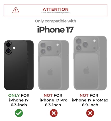 Dexnor for iPhone 17 Case with Slide Camera Cover Adjustable Kickstand Builtin Screen Protector Compatible with MagSafe Rugged Bumper Cases HeavyDuty Magnetic Protective Cover 63 Inch Black - Image 3