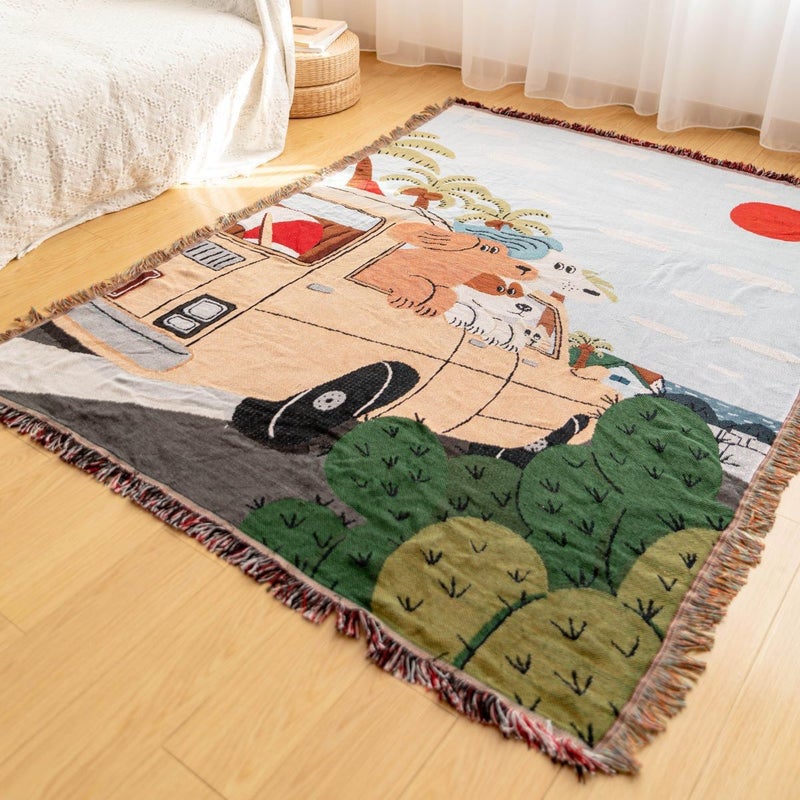 Chic Knit Single Sofa Cover Blanket Dog Car 