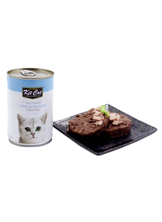 Kit Cat Wild Caught Tuna & Salmon Cat Wet Food 400g - Image 2
