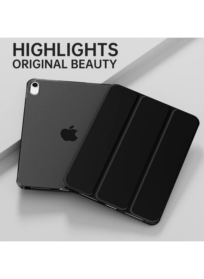 برو إليت - غطاء ProElite Smart Flip Case لجهاز Apple iPad 10th Gen مع ظهر شفاف وحامل قلم رصاص، أسود - Image 1