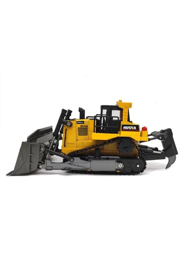 Huina 1569 1:14 RC Bulldozer Remote Control Construction Vehicle with Rechargeable Battery - Image 2