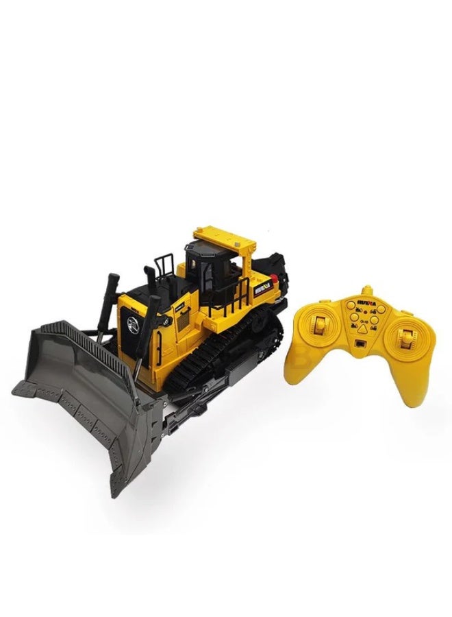 Huina 1569 1:14 RC Bulldozer Remote Control Construction Vehicle with Rechargeable Battery - Image 1