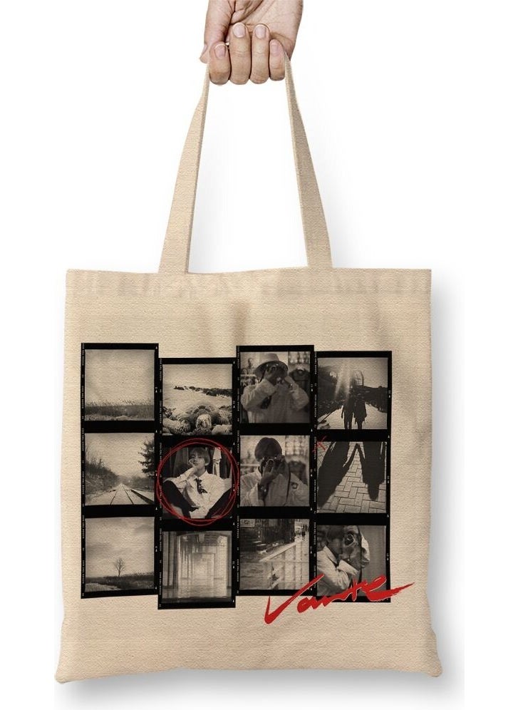 Baskı Dükkanı Print Shop Bts Vante Cloth Bag Long Handle 
