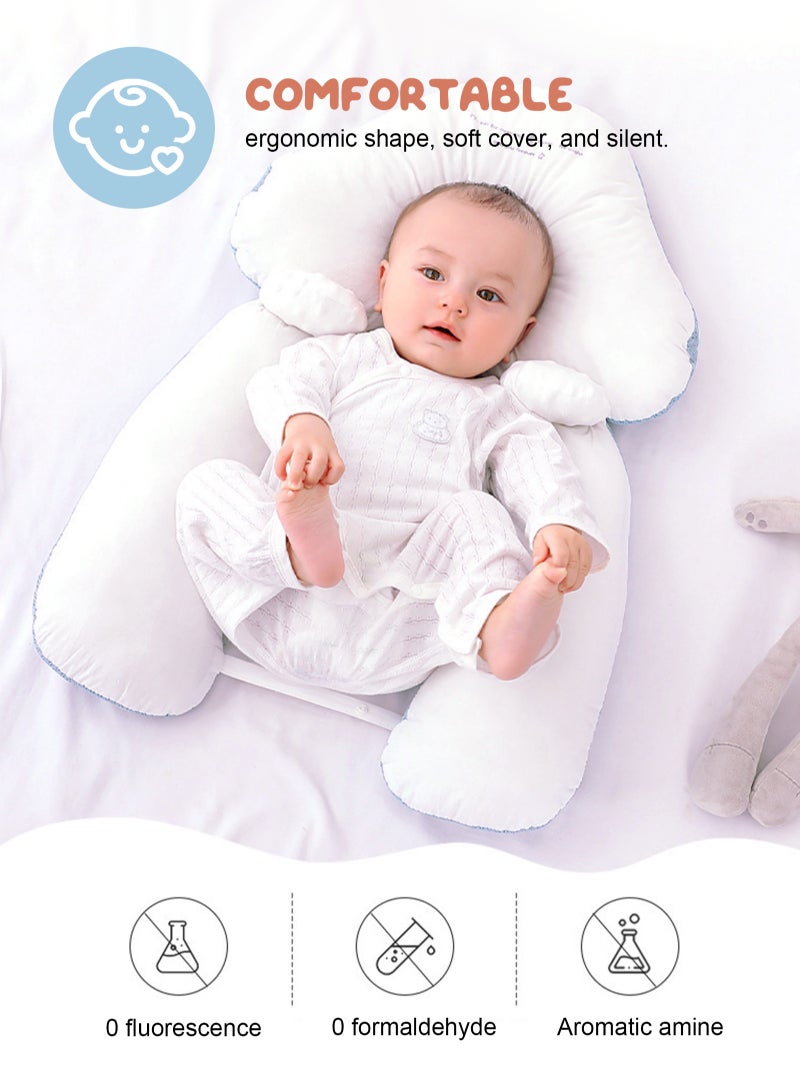 URbazaar Baby Head Shaping Pillow, Correction and Prevention of Head Deviation Newborn Baby Comfort Pillow, Anti-Startle Sleep Pillow, Winter and Summer Dual Use, for 0-36 Months Baby - Image 5