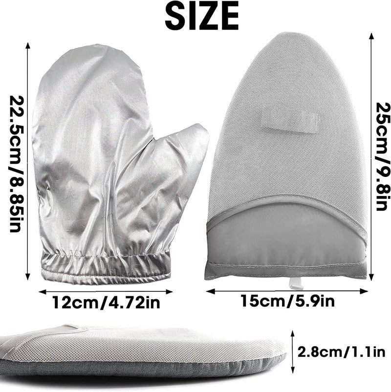 Bimkole 2 PCS Garment Steamer Ironing Glove, Anti Steam Gloves Waterproof Durable Heat Resistant Clothes Protective Ironing Glove for Garment Steamer Clothes Kitchen Baking Silver (Pointy) - Image 2