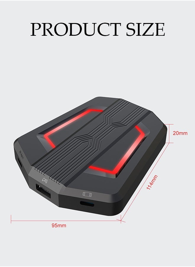 Generic - Gaming Adapter Converter, P6 Keyboard and Mouse Adapter Portable Mice Converter for N-Switch PS4 PS3 XBox One 360, Portable Size Strong Compatibility Easy to Carry Keyboard Mouse Converter Home Switch for PS4 - Image 1