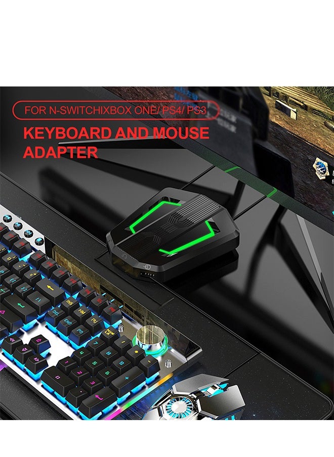 Generic - Gaming Adapter Converter, P6 Keyboard and Mouse Adapter Portable Mice Converter for N-Switch PS4 PS3 XBox One 360, Portable Size Strong Compatibility Easy to Carry Keyboard Mouse Converter Home Switch for PS4 - Image 1