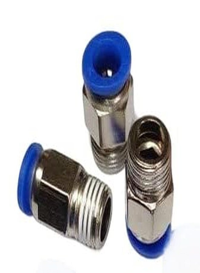 DLEIN 8mm Tube 1/4"BSP Thread Quick Connector Pneumatic Air Fittings Pneumatic Push Type Male Push in Joint Pneumatic Connector Quick Fittings 1/4" X 8 MM OD (3pc) - Image 1