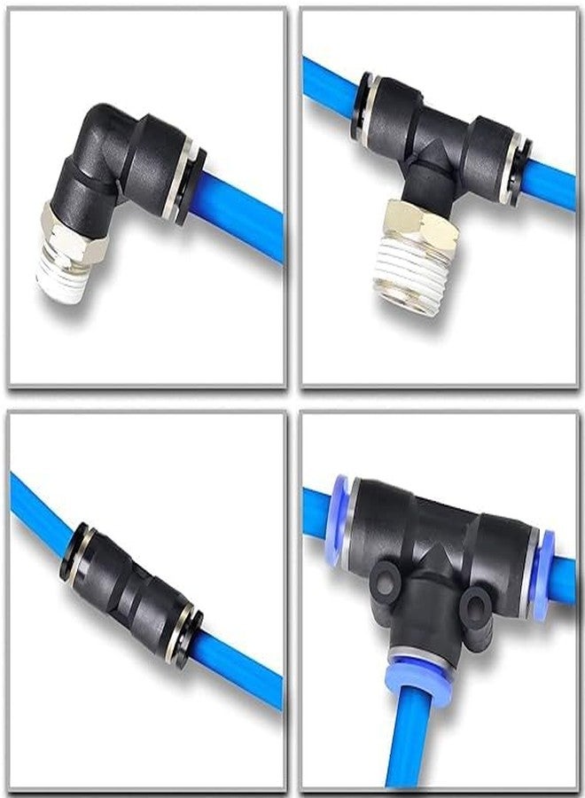 DLEIN 8mm Tube 1/4"BSP Thread Quick Connector Pneumatic Air Fittings Pneumatic Push Type Male Push in Joint Pneumatic Connector Quick Fittings 1/4" X 8 MM OD (3pc) - Image 5