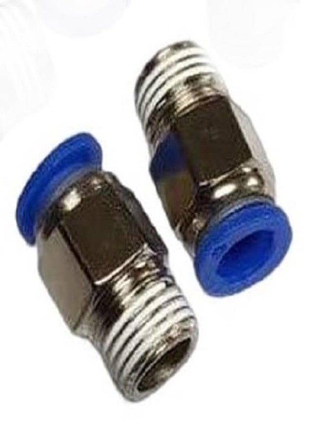 DLEIN 8mm Tube 1/4"BSP Thread Quick Connector Pneumatic Air Fittings Pneumatic Push Type Male Push in Joint Pneumatic Connector Quick Fittings 1/4" X 8 MM OD (3pc) - Image 3