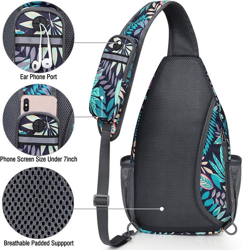 G4Free Sling Bag Backpack Anti Theft Chest Shoulder Bag Crossbody Gym Daypack with Earphone Hole for Outdoor Cycling Travel Hiking Men Women - Image 2