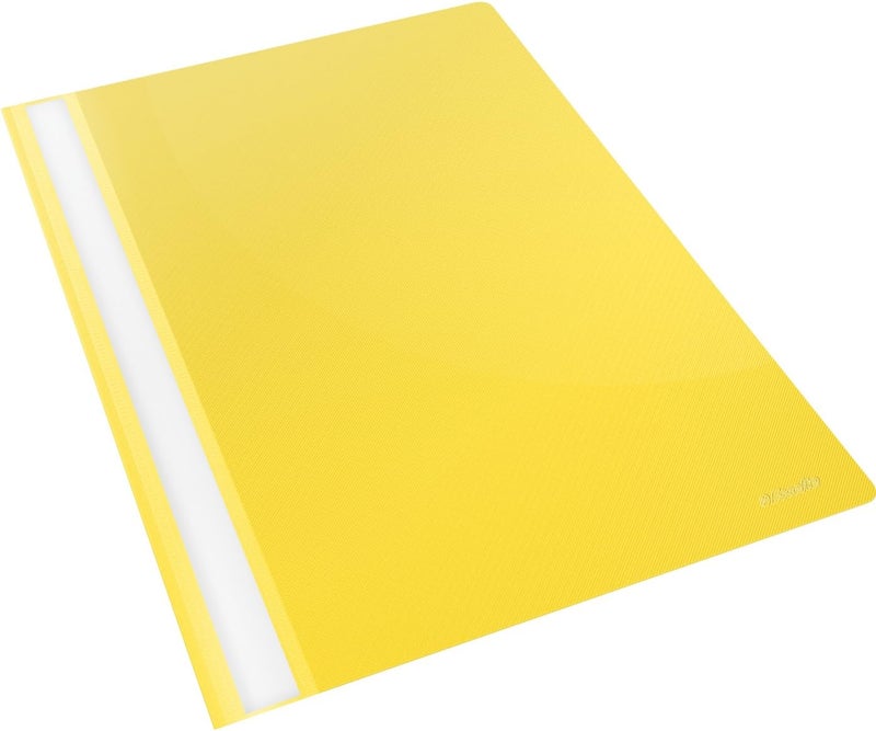 Esselte 28318 Report File, Format A4, Capacity up to 160 sheets (80 gr / sqm), Polypropylene, Giallo Vivida, Esselte A4 Plastic Report File - Image 1