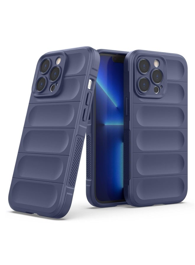 Premium Protection Back Silicone Case Compatible with Iphone 13 Pro Magic Shield Shockproof Case with Camera Protection (Blue) - Image 1
