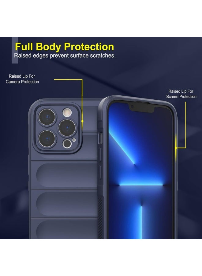 Premium Protection Back Silicone Case Compatible with Iphone 13 Pro Magic Shield Shockproof Case with Camera Protection (Blue) - Image 5