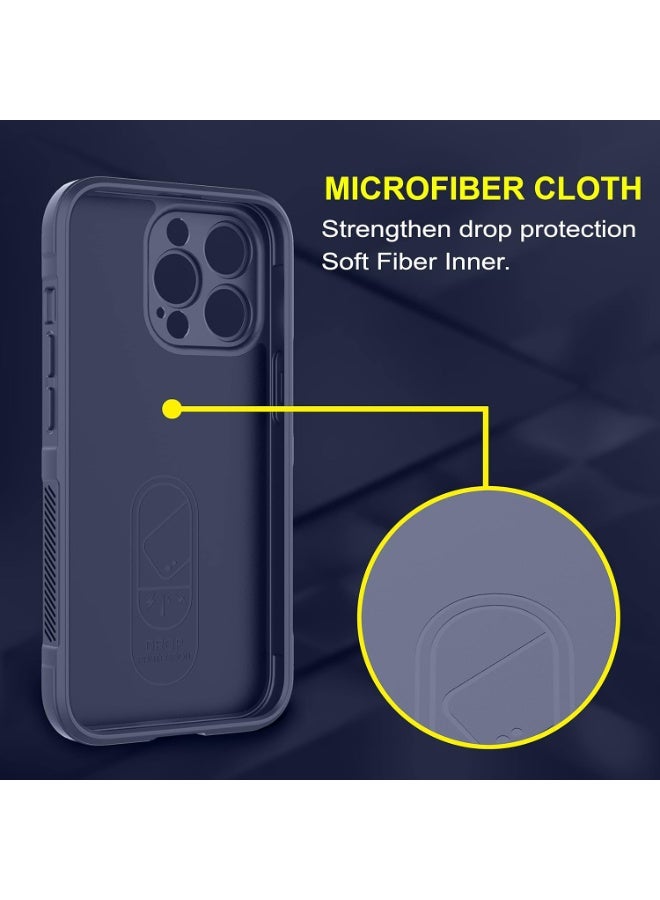 Premium Protection Back Silicone Case Compatible with Iphone 13 Pro Magic Shield Shockproof Case with Camera Protection (Blue) - Image 4