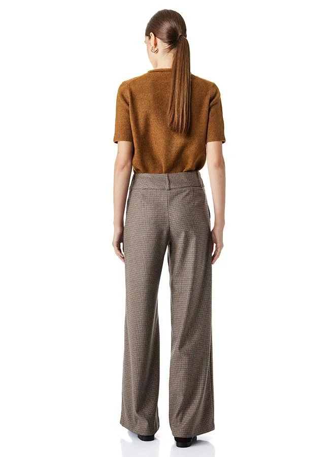 كوتون Plaid Tailored Pants