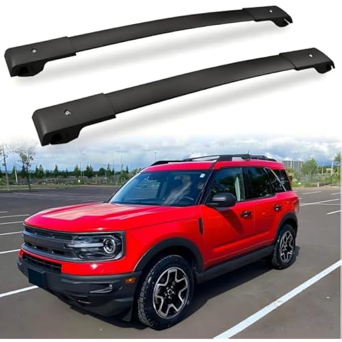 rayihni Crossbars Cross Bars Roof Racks Rails Compatible with 2021 2022 2023 2024 Ford Bronco Sport (on Road) Base & Big Band Models for Kayak Luggage ski Bike Carrier - Image 2