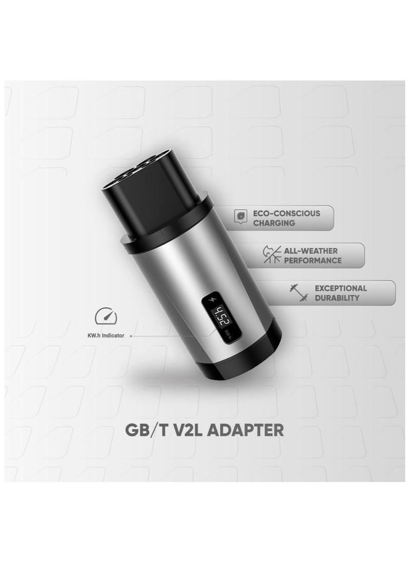 urtech URTECH GB/T  V2L Adapter | Professional Mobile Power Station | Premium EV Accessory with Digital Display  - Image 2
